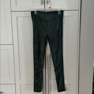 peach Dark Green Leggings